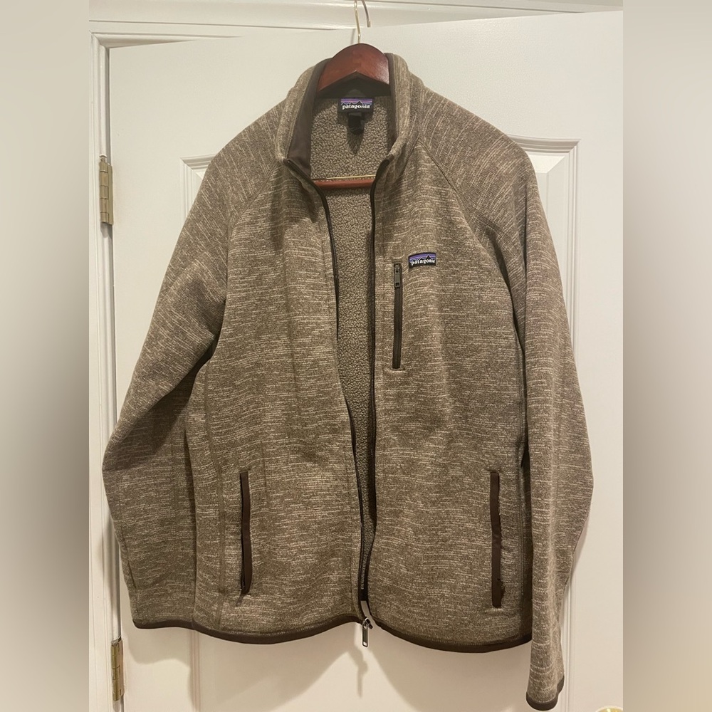 Patagonia 🏔️ Men’s Better Sweater, Full Zip, Large 🌲 Pale Khaki